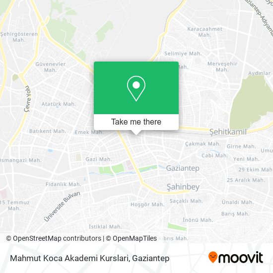 Mahmut Koca Akademi Kurslari map