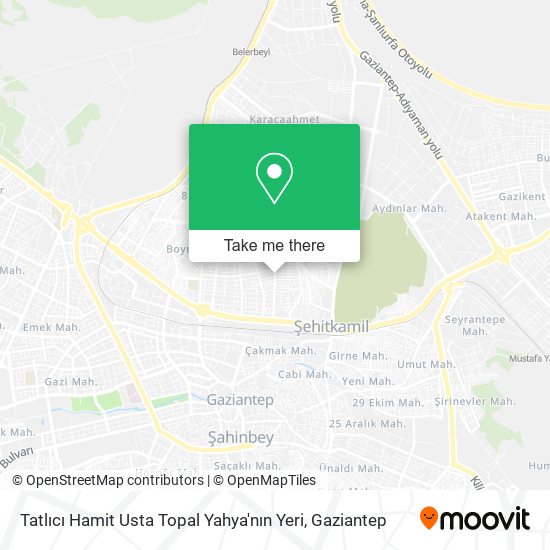 Tatlıcı Hamit Usta Topal Yahya'nın Yeri map