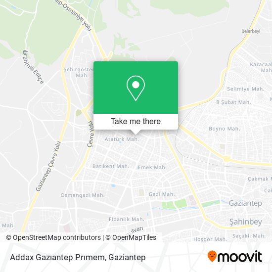 Addax Gazıantep Prımem map