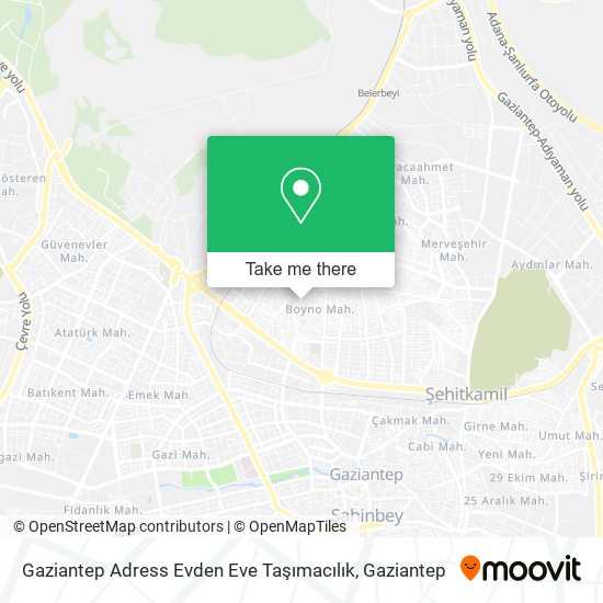 Gaziantep Adress Evden Eve Taşımacılık map