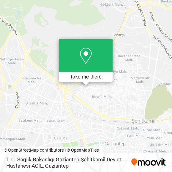 T. C. Sağlık Bakanlığı Gaziantep Şehitkamil Devlet Hastanesi-ACİL map
