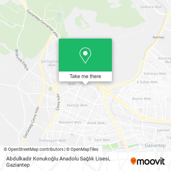Abdulkadir Konukoğlu Anadolu Sağlık Lisesi map