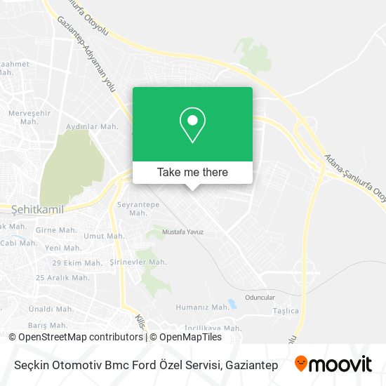 Seçkin Otomotiv Bmc Ford Özel Servisi map