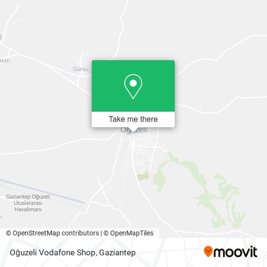 Oğuzeli Vodafone Shop map