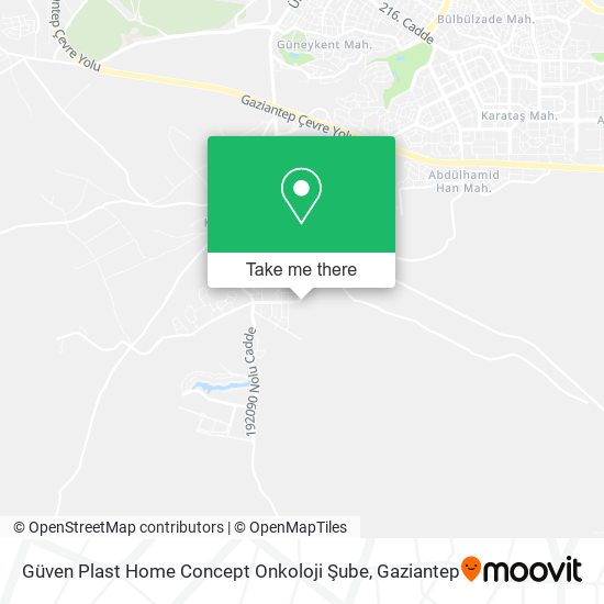 Güven Plast Home Concept Onkoloji Şube map