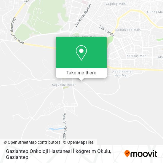 Gaziantep Onkoloji Hastanesi İlköğretim Okulu map