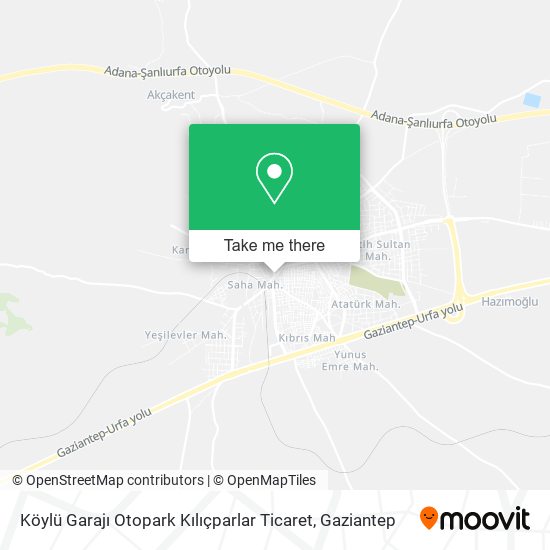 Köylü Garajı Otopark Kılıçparlar Ticaret map