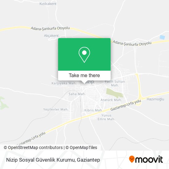 Nizip Sosyal Güvenlik Kurumu map