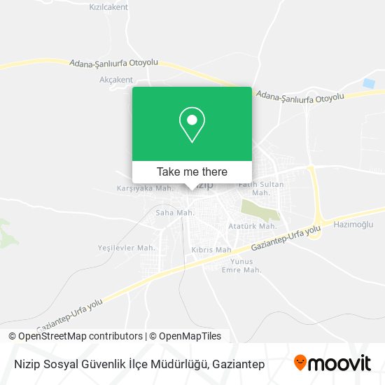 Nizip Sosyal Güvenlik İlçe Müdürlüğü map