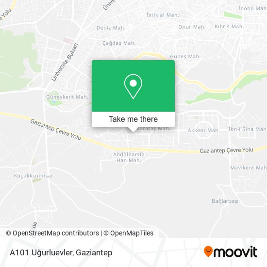 A101 Uğurluevler map