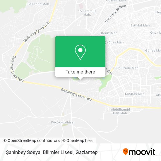 Şahinbey Sosyal Bilimler Lisesi map