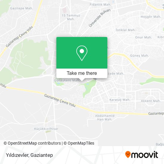 Yıldızevler map