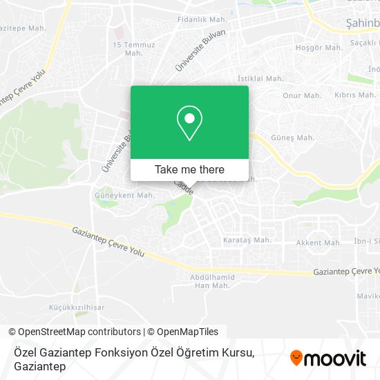 Özel Gaziantep Fonksiyon Özel Öğretim Kursu map