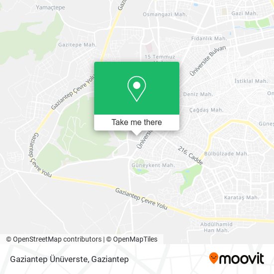 Gaziantep Ünüverste map