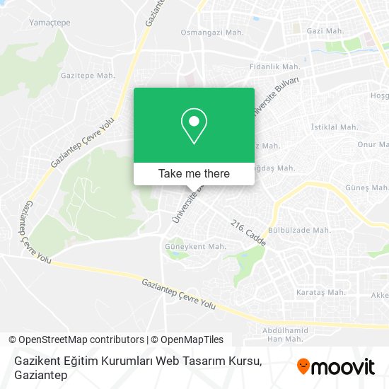 Gazikent Eğitim Kurumları Web Tasarım Kursu map