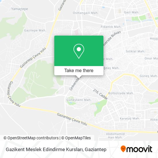 Gazikent Meslek Edindirme Kursları map