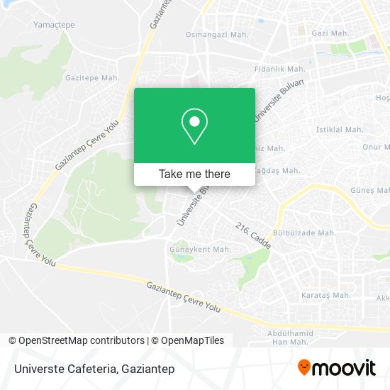 Universte Cafeteria map