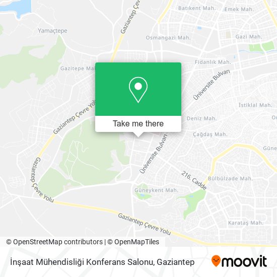 İnşaat Mühendisliği Konferans Salonu map
