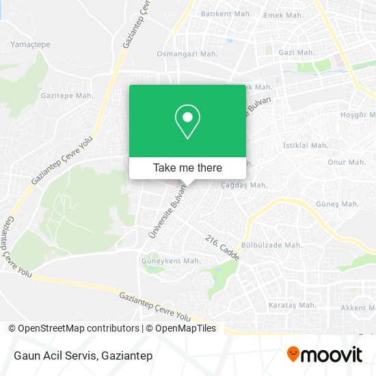 Gaun Acil Servis map