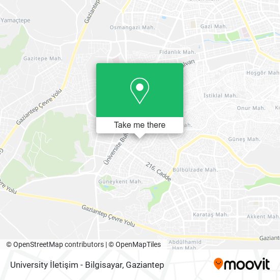 University İletişim - Bilgisayar map