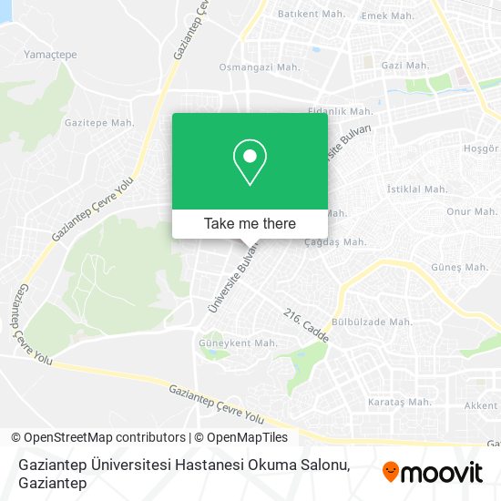 Gaziantep Üniversitesi Hastanesi Okuma Salonu map