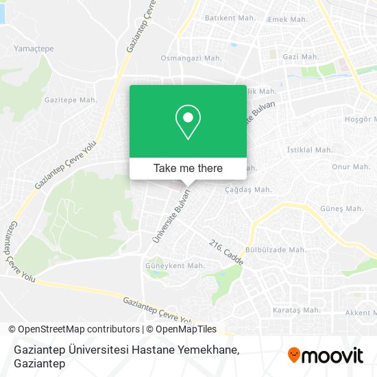 Gaziantep Üniversitesi Hastane Yemekhane map