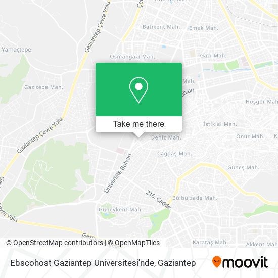 Ebscohost Gaziantep Universitesi'nde map