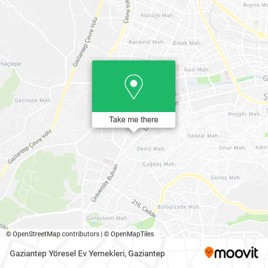Gaziantep Yöresel Ev Yemekleri map