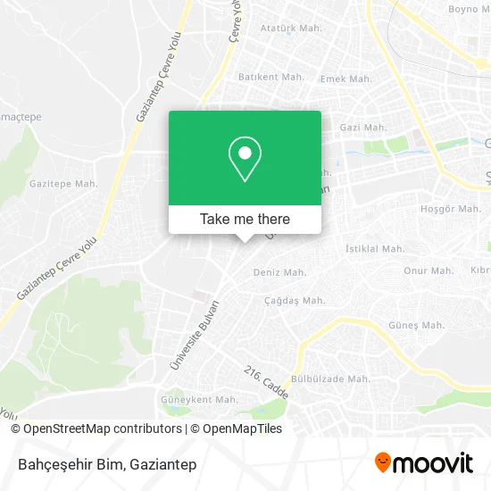 Bahçeşehir Bim map
