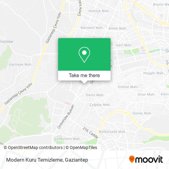 Modern Kuru Temizleme map