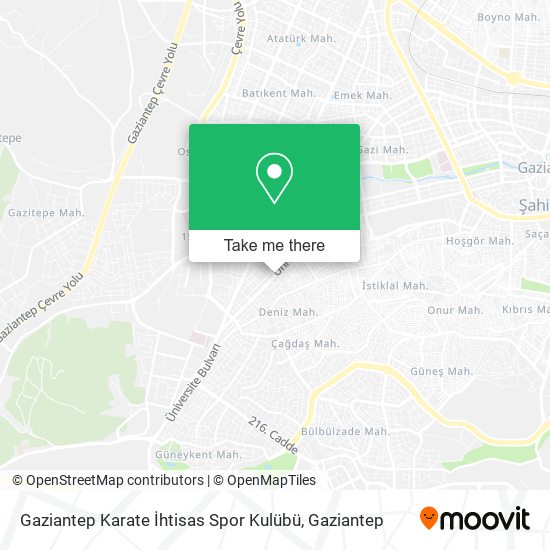 Gaziantep Karate İhtisas Spor Kulübü map