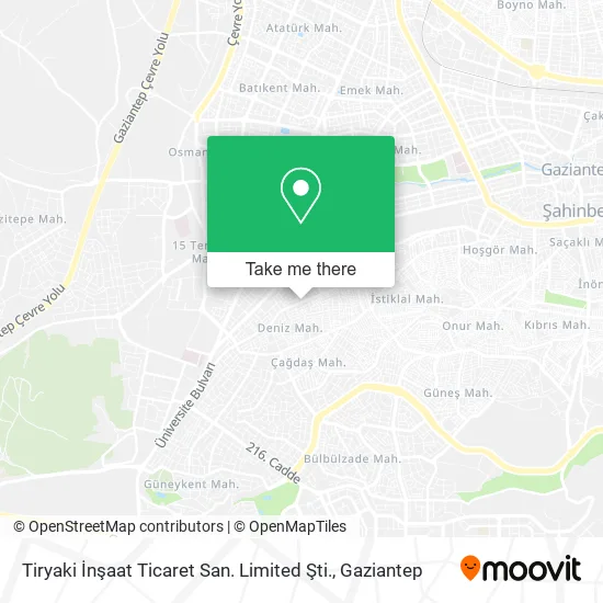 Tiryaki İnşaat Ticaret San. Limited Şti. map