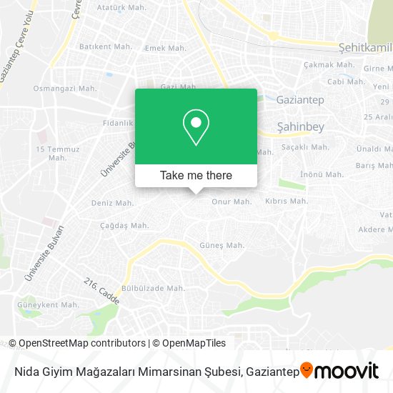 Nida Giyim Mağazaları Mimarsinan Şubesi map