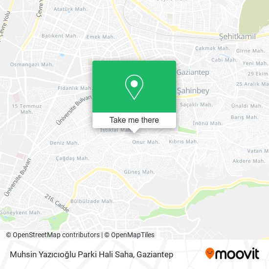 Muhsin Yazıcıoğlu Parki Hali Saha map