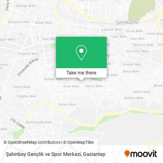 Şahinbey Gençlik ve Spor Merkezi map