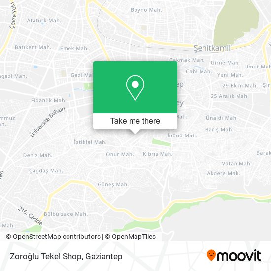 Zoroğlu Tekel Shop map