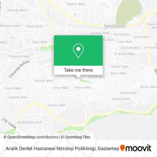 Aralık Devlet Hastanesi Nöroloji Poliklinigi map