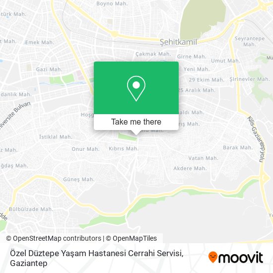 Özel Düztepe Yaşam Hastanesi Cerrahi Servisi map