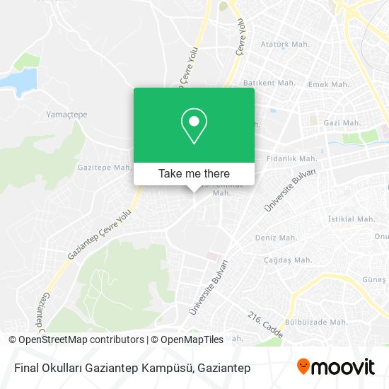 Final Okulları Gaziantep Kampüsü map