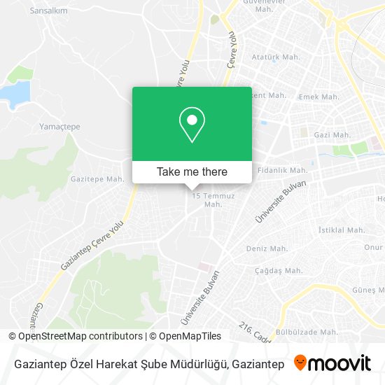 Gaziantep Özel Harekat Şube Müdürlüğü map