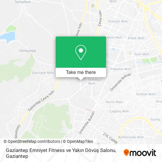 Gaziantep Emniyet Fitness ve Yakın Dövüş Salonu map