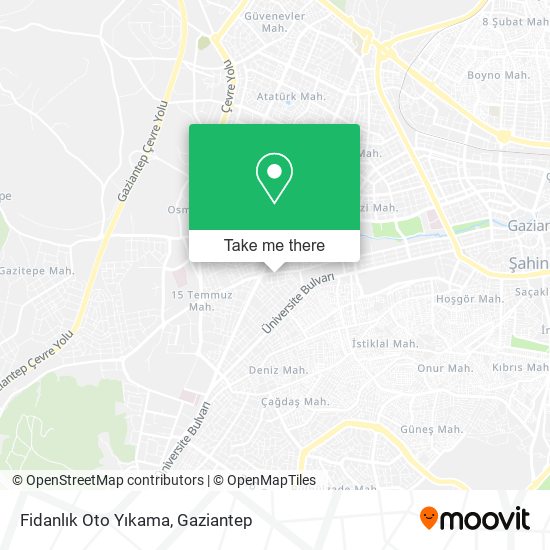 Fidanlık Oto Yıkama map