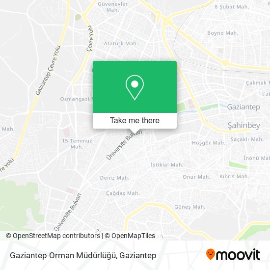 Gaziantep Orman Müdürlüğü map