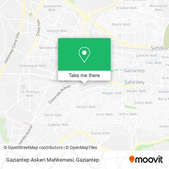 Gaziantep Askeri Mahkemesi map