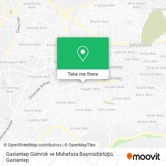 Gaziantep Gümrük ve Muhafaza Başmüdürlüğü map