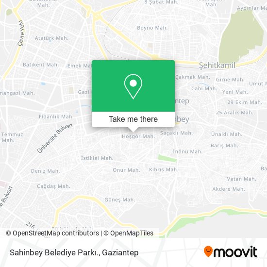 Sahinbey Belediye Parkı. map