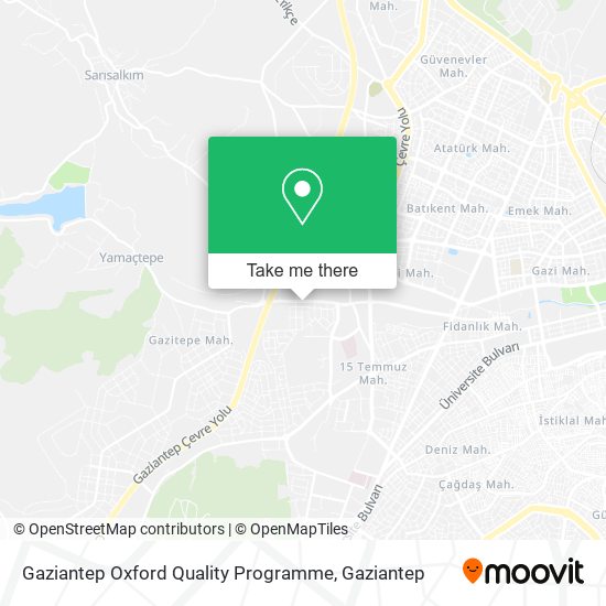 Gaziantep Oxford Quality Programme map