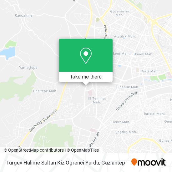 Türgev Halime Sultan Kiz Öğrenci Yurdu map