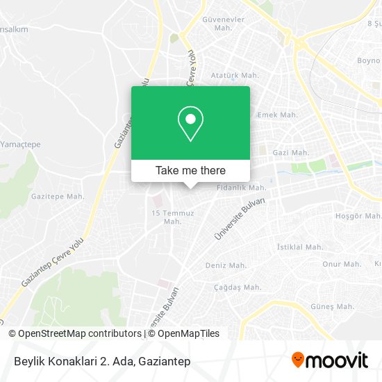 Beylik Konaklari 2. Ada map