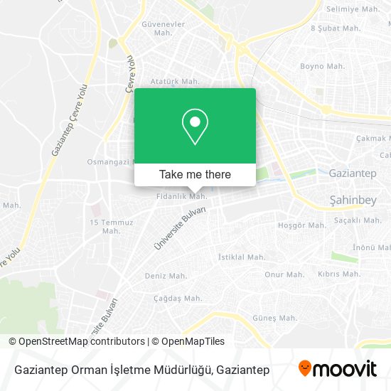 Gaziantep Orman İşletme Müdürlüğü map